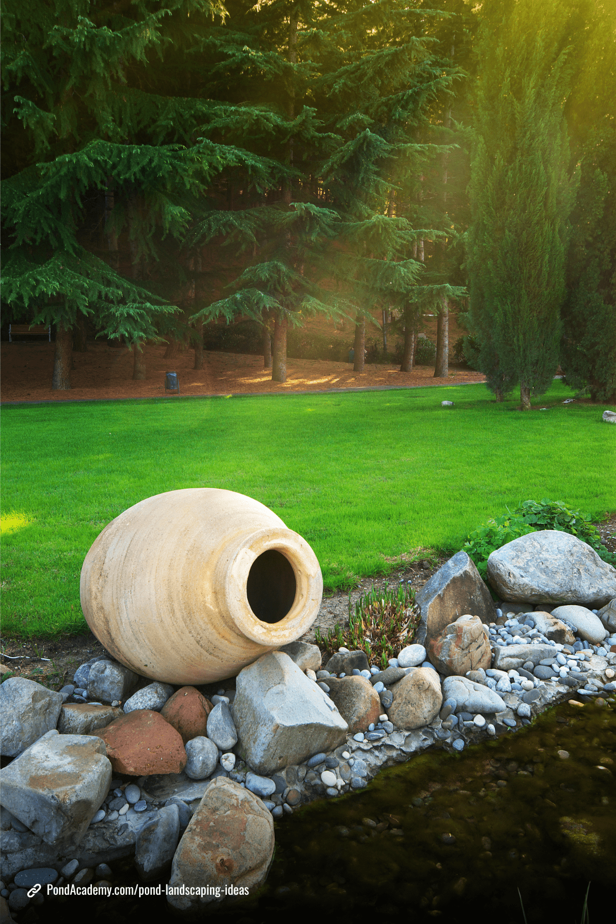 Pond landscaping idea 7