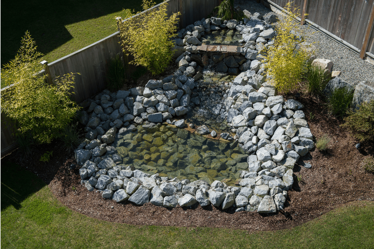 Small Corner Yard Waterfall Pond Idea 12