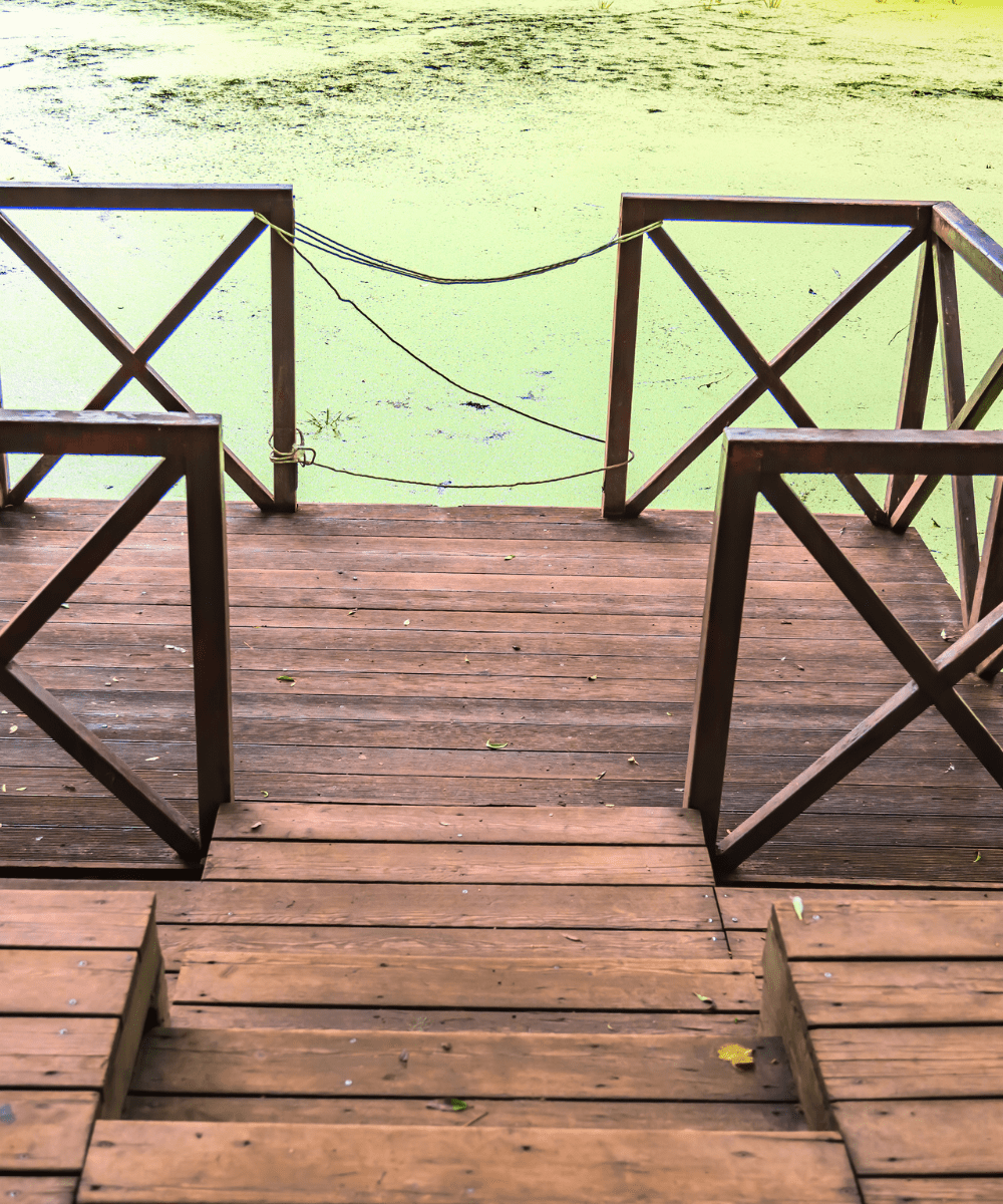 Pond dock idea 17
